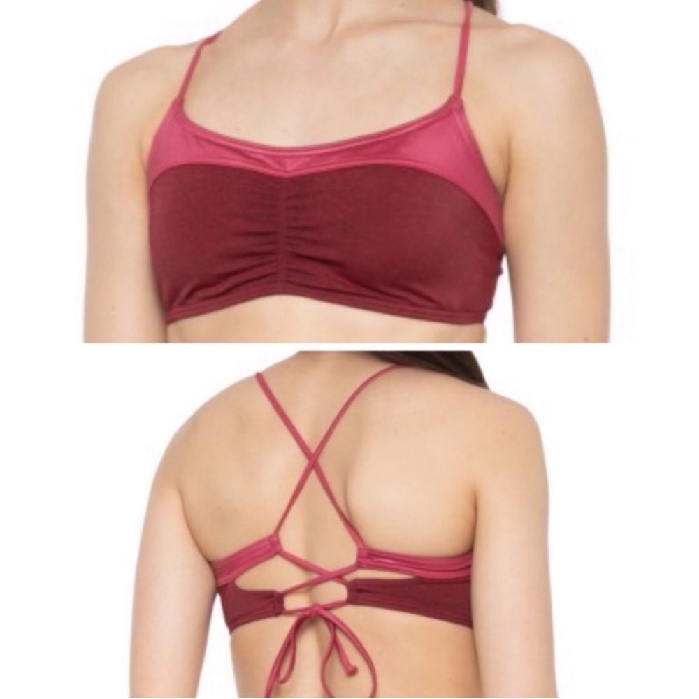 PRANA Makoa red bikini top, L.